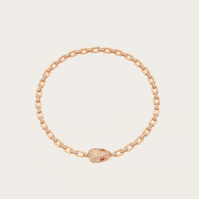 Bvlgari Serpenti 352724 CL857723 Sexy Snake Pendant Necklace Swarovski Crystals Jewelry