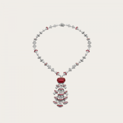 Bvlgari Swarovski Diamonds Gorgeous Necklace Evening Dress Ruby Jewelry Skirts Pendant Party For Women