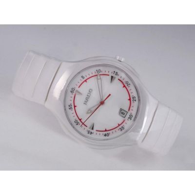  Rado Jubile R27678152 True Collection  All White Fashion Unisex Red Hand Watch 