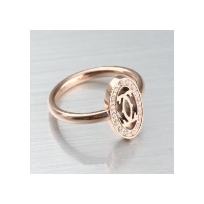 Women's Cartier Engagement Diamond Rings s 18k Rose Gold Wedding Jewelry