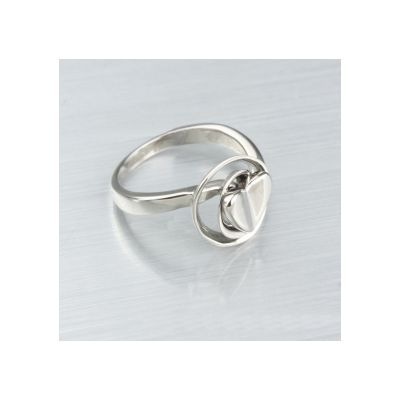 Cartier Engagement Ring  UK Sale White/Pink Gold Version Circle & Heart Design