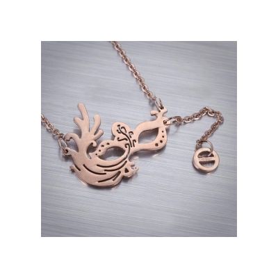 Cartier Goldfish Mask Pendant Necklaces  Low Price White/Pink Gold USA Sale