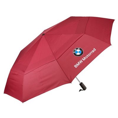 BMW Motorrad Red Mark Auto Open Button Windproof Retractable Travel Outdoor Folding Women Umbrella UK Sale