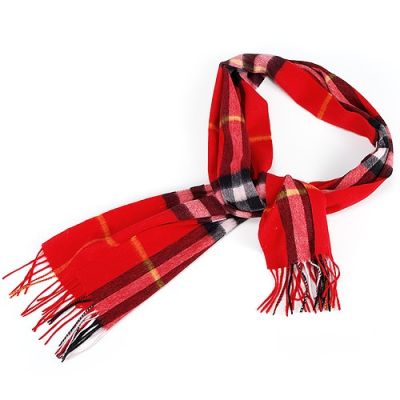 Burberry Cashmere Feel Red Check Soft Luxurious Scarf Wrap Shawl Winter Fall Women Christmas Gift 