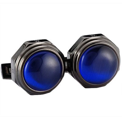 Cheapest Cartier Santos De Blue Spherical Surface Black Business Cufflinks Stylish Style