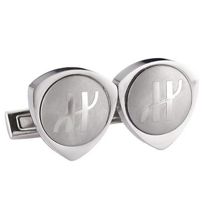 Best Quality Hublot Stylish Style Silver Logo Cufflinks With Triangle Shape For Male