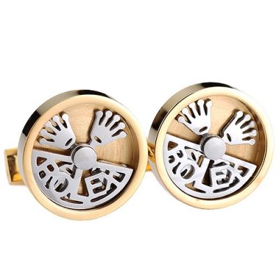 Most Popular Rolex Carved Silver Symbol Nummular Quality Gold Sleeve Buttons Men