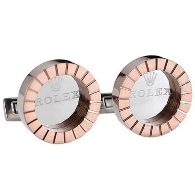 Rolex Most Popular Rose-Gold Carved Round Sleeve Buttons For Formal Occasions