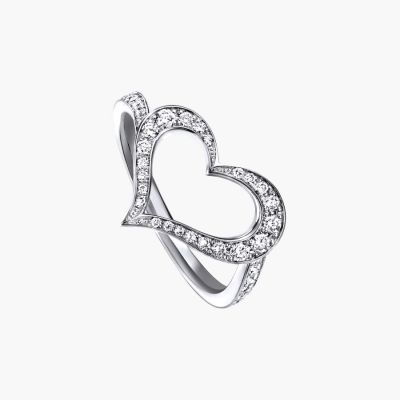 Piaget Heart Ring Diamonds Open Heart Design High Quality Luxury Wedding Jewelry For Women G34H3600