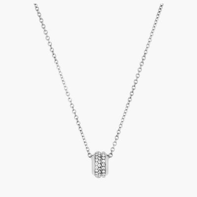 Piaget Possession A Band Charm With Three Rows Crystals Necklace 18K White Gold Plated Celebrity G33P0090