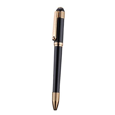 Good Reviews Bentley Rose Gold Tip And Center Band Durable Black Ballpoint Pen Online 