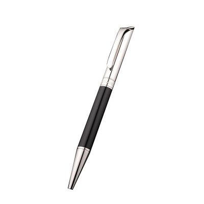 Good Price Bvlgari Silver Upper Tube & Tip Fashion Black Lacquer High End Ballpoint Pen Replica 