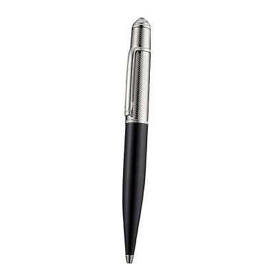Cartier AAA Quality Silver Horizontal Wave & Black Lacquer Classic Urban Ballpoint Pan In UK