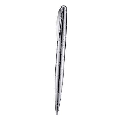 AAA Quality Dior Engraved Pattern Grooved Silver High End Ballpoint Pen For Sale  