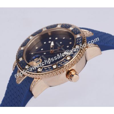 Rep Lady Ulysse-Nardin Marine Collection  Ref 8103-101E-3C/10.13 Dark Blue Diver Quartz Watch