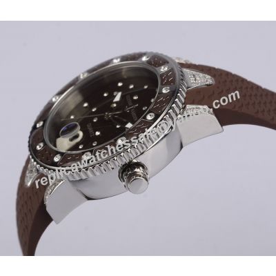 Ulysse-Nardin Marine  Lady Diamonds Dial Diver Quartz Date Diamond Watch 