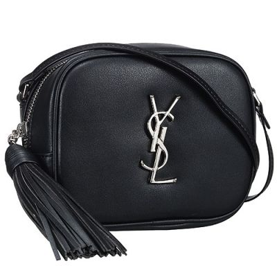 Hot Sellig Saint Laurent Monogram Blogger Women's Shoulder Bag Zipper Closure Tassel Black
